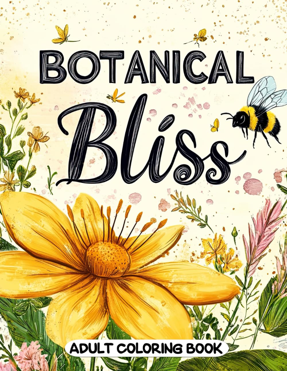Botanical Bliss Adult Coloring Book: Serene Nature Scenes and Wildflower Illustrations for Relaxation