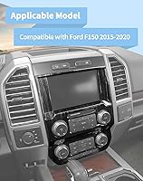 Vista 3 de Voodonala - Funda para panel de control del volumen de navegación de la consola central para Ford F150 2015-2020, grano de madera negro