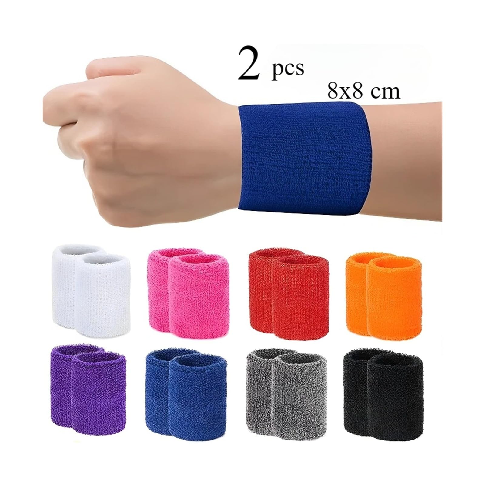 Generico Braccialetti Sportivi for Asciugamani da 8 x 10 cm. Fasce for Il Sudore Tennis