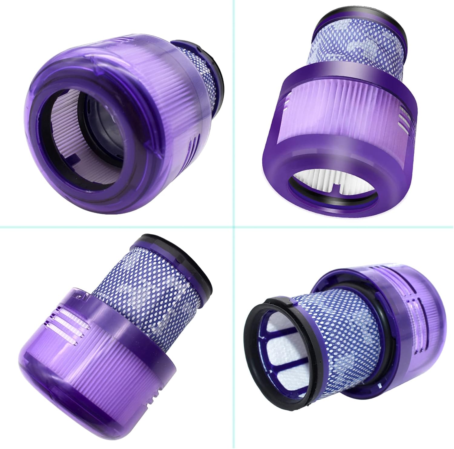 3Pcs Post Hepa Filter for Dyson V10 Slim Fluffy SV18 Robotic Vacuum Cleaner Replacement with Cleaning Brush