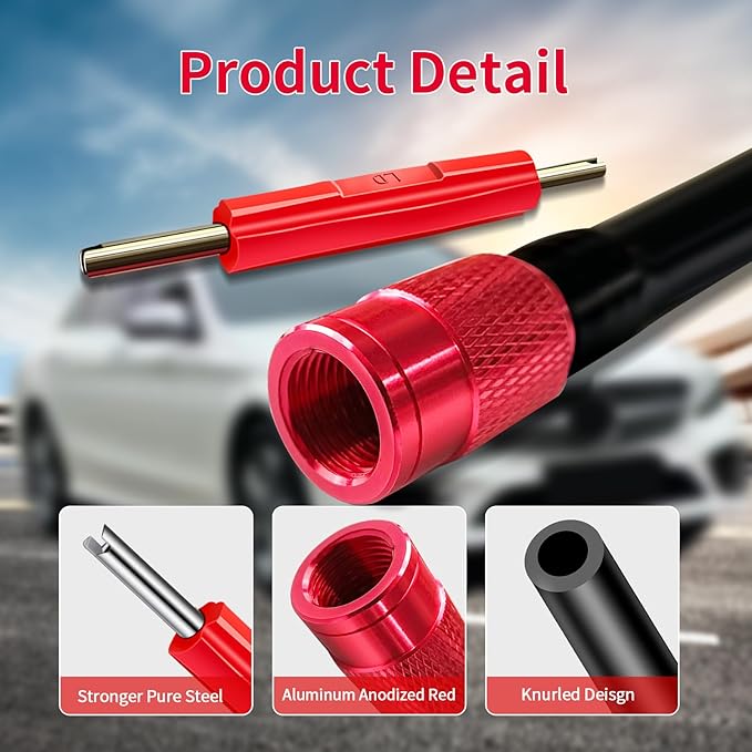 Kit Adaptador Conector Puerto Servicio EVAP Máquina Humo con Herramienta Extracción Válvula miniatura 6