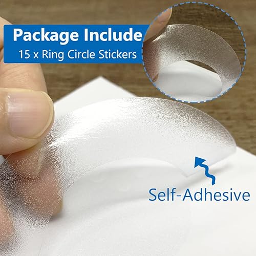 Miniatura 5 de Calcomanías anticolisión para ventana, diseño de pájaros, protección de puerta de vidrio, para salvar pájaros, transparente (círculo de anillo, 15