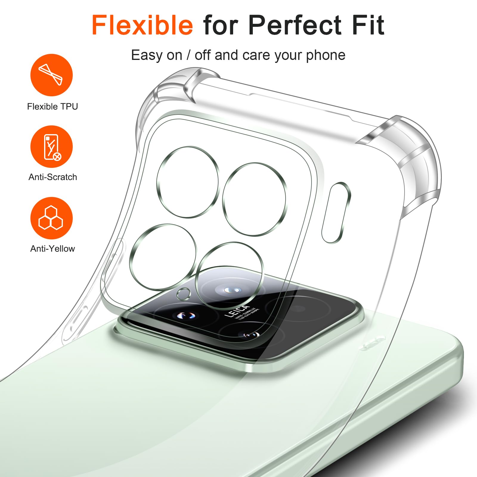 Ivoler Silikon Hülle Für Xiaomi Mi 10 5G – Transparent, Stoßfest, Mit Schutzkanten, TPU