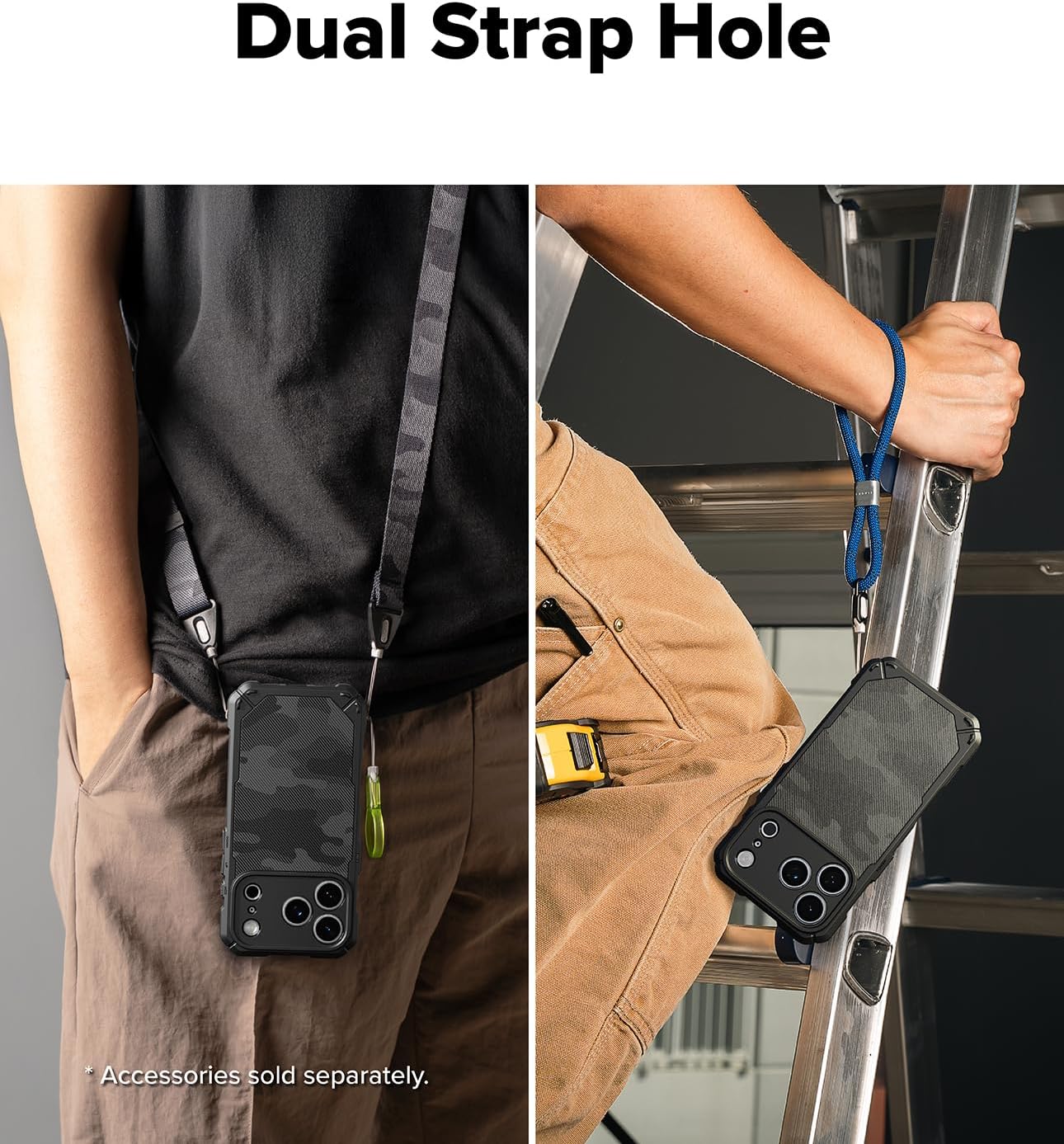 Ringke Rugged Gear for iPhone 17 Pro Max Case [Compatible with MagSafe] Prevents Oily Smudges Non-Slip Enhanced Grip Protective Cover Precise Cutouts for Camera - Magnetic Camo Black - Image 5