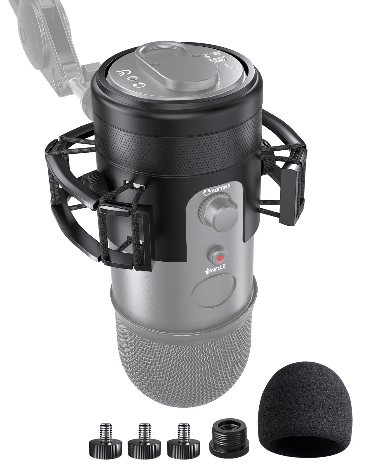 [2026 Upgrade] Custom Blue Yeti Shock Mount with Pop Filter