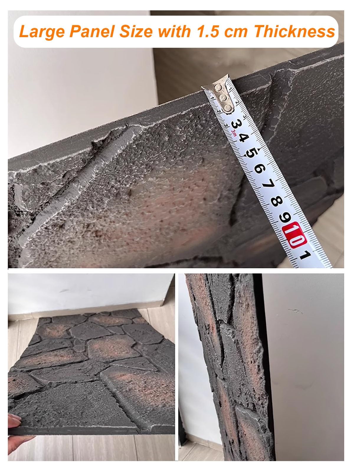 Pannelli da parete in finta pietra 3D, impiallacciatura leggera testurizzata per interni ed esterni, pannelli decorativi da parete per soggiorno e cantina