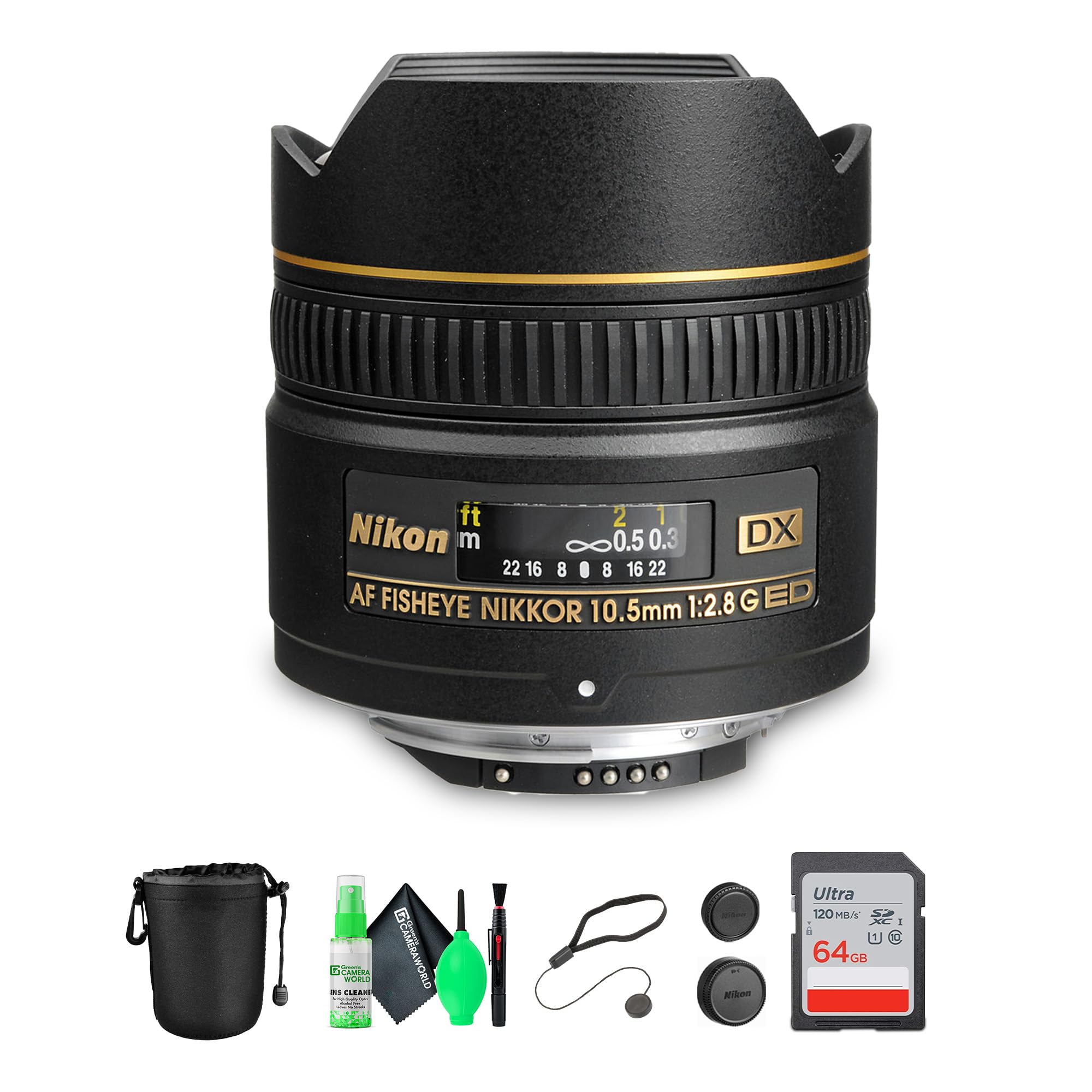 Amazon.com : Nikon NIKKOR AF DX Fisheye 10.5mm f/2.8G ED Lens