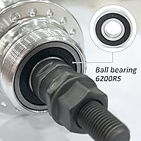 Vista 4 de Bicycle Rear Hub 36 Hole, Double Thread, 135mm Width, Aluminum Alloy Bike Hub Bicycle Wheel Part plateado