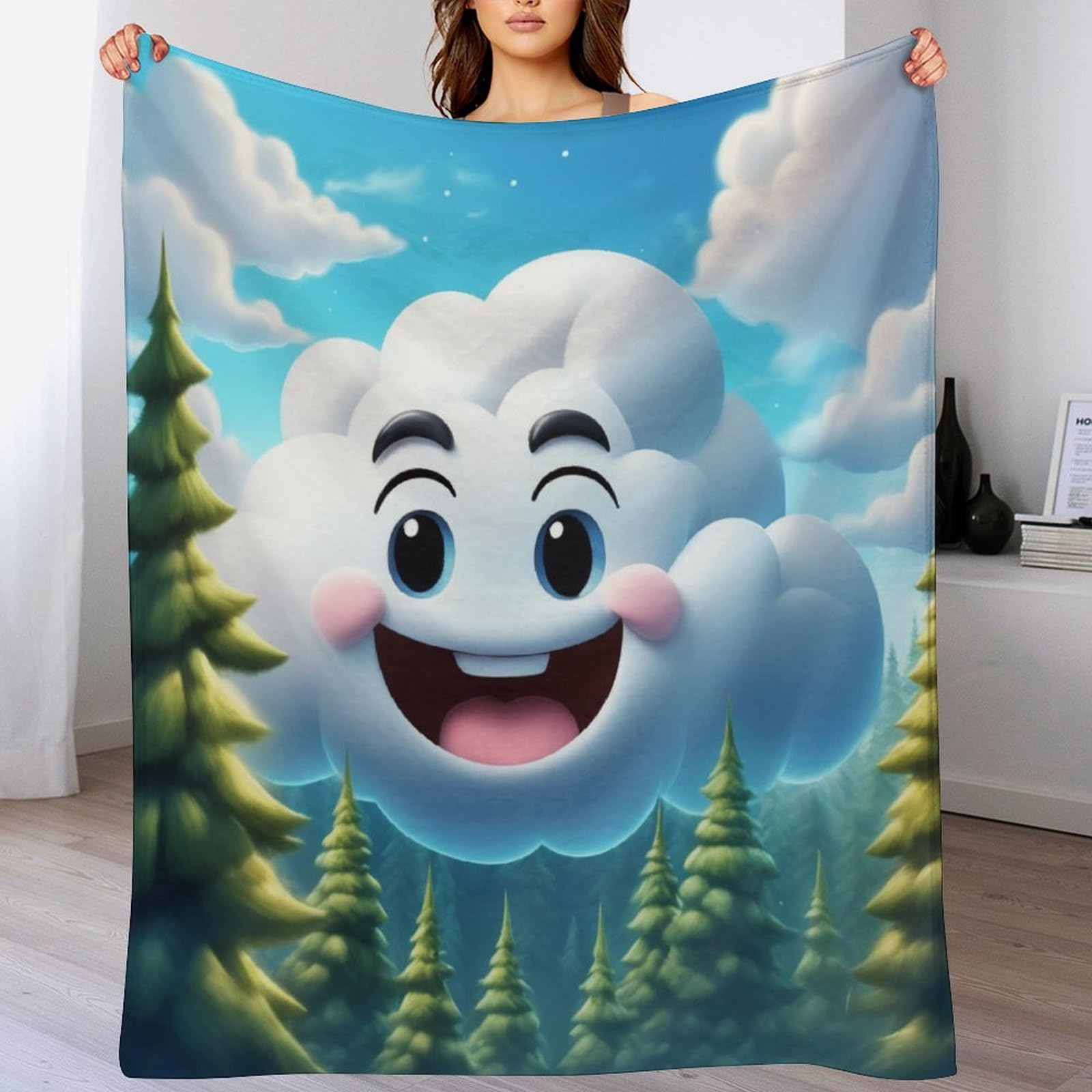 PAZZK Cloud Fluffy Soft Throw - Flannel Throw-Anti-pilling Blanket Throws - Bed Throw Blankets - Versatile Blanket Home Decor for Bed Sofa TravelοΌ130Γ180cmοΌ