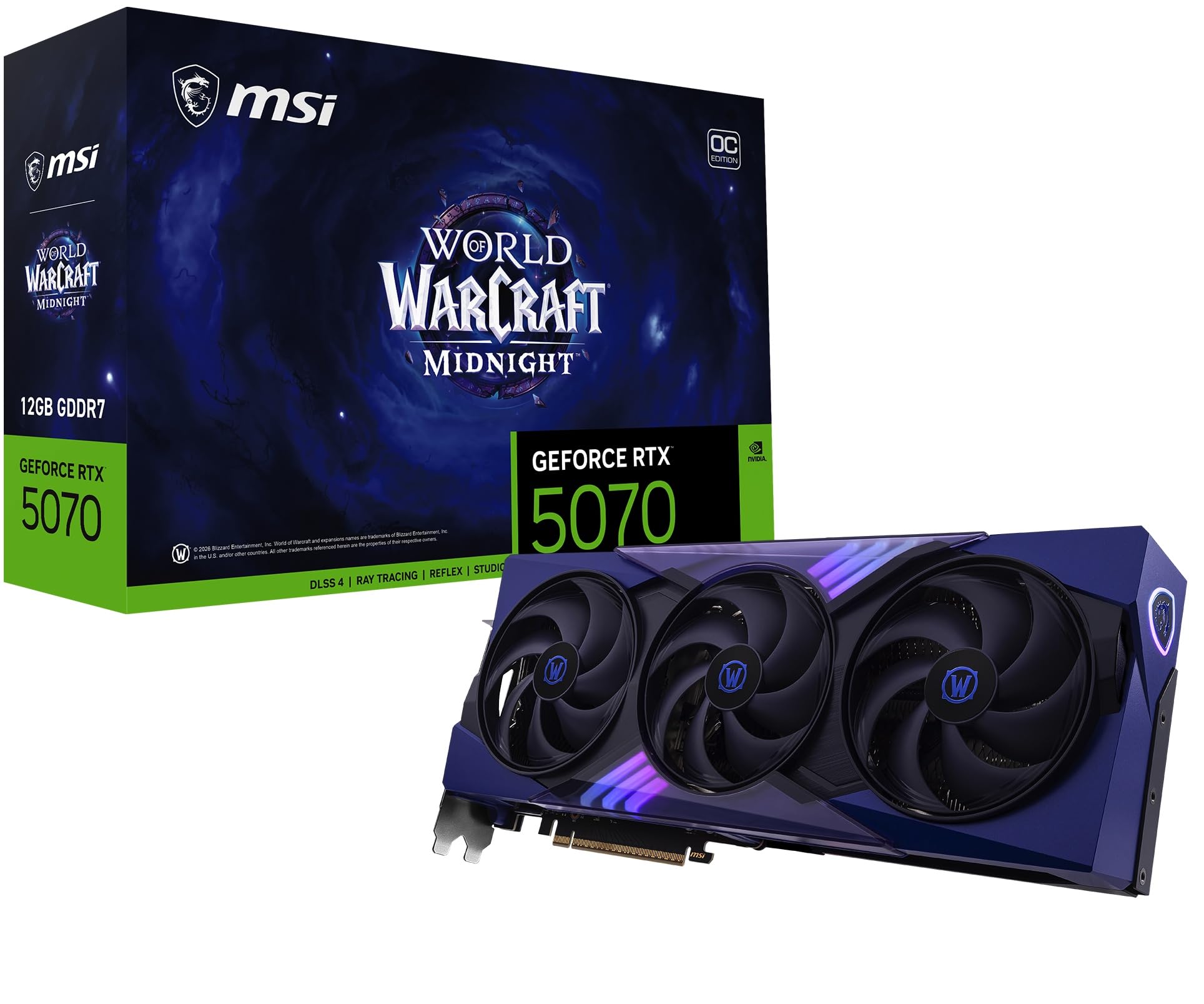 MSI GeForce RTX 5070 12G World of Warcraft Midnight Void Edition OC Grafikplatine VD9334