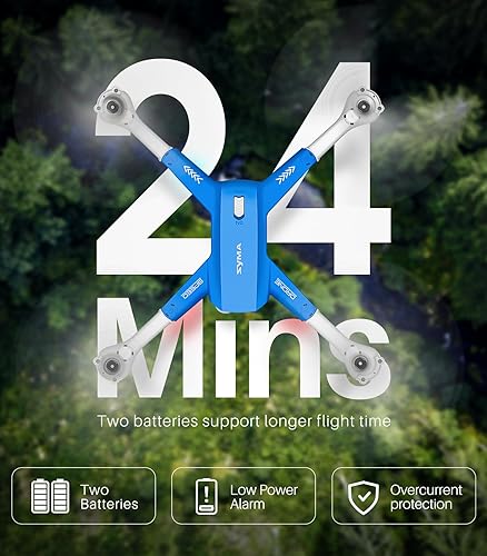 Miniatura 7 de SYMA Dron con cámara para adultos y niños, cámara FPV 1080P RC Quadcopter con retención de altitud, inicio de una tecla, giros 3D, 2 baterías de