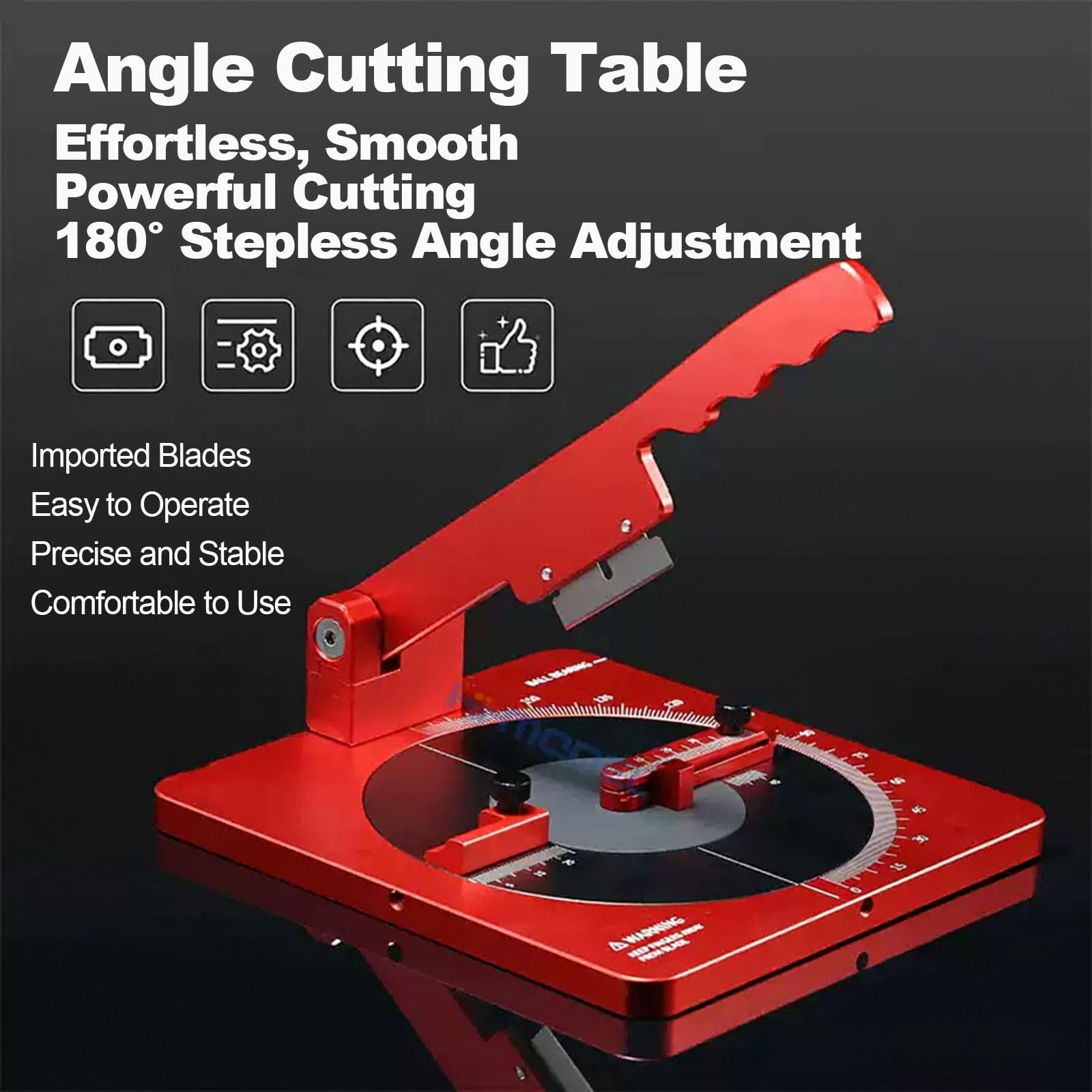 Taglierina Angolare Manuale A 180°, Tavolo Da Taglio Ad Angolo Fisso Con Tappetino Antiscivolo, Taglio Da 3 A 49 Mm, Impugnatura Della Lama Ondulata, Angolo Regolabile, Per Modellismo, Diorami E