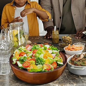 木製持ち手付きボウル Amazon.co.jp: GinSent 木製サラダボウル サラダハンド付き 11¾