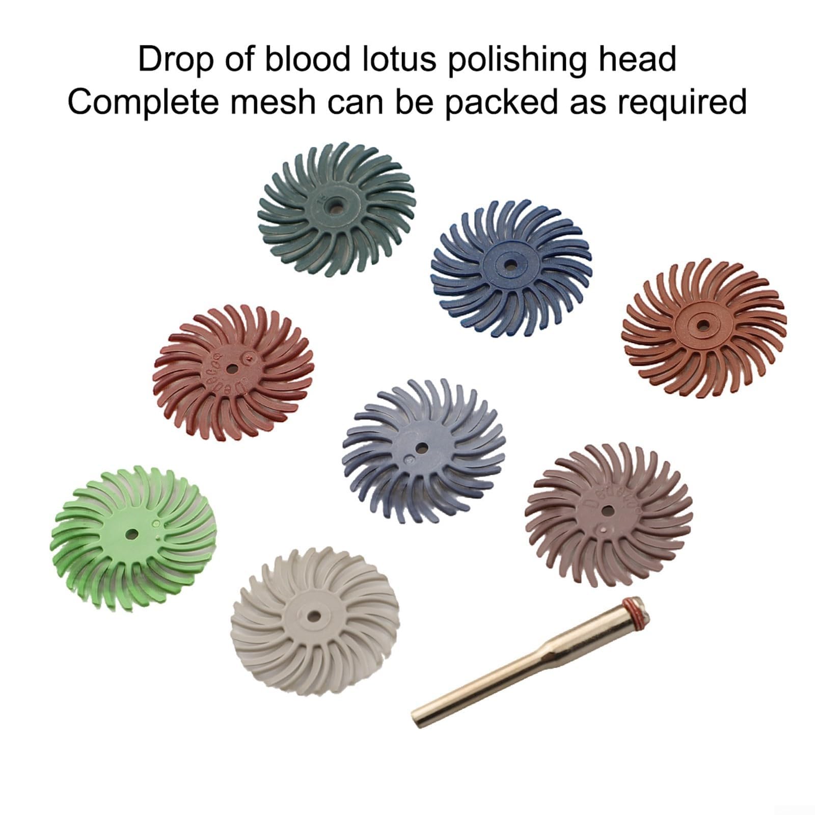 Kit di accessori per utensili rotanti con dischi radiali con rivestimento in ossido di alluminio per una preparazione efficace ma delicata (grana 120)