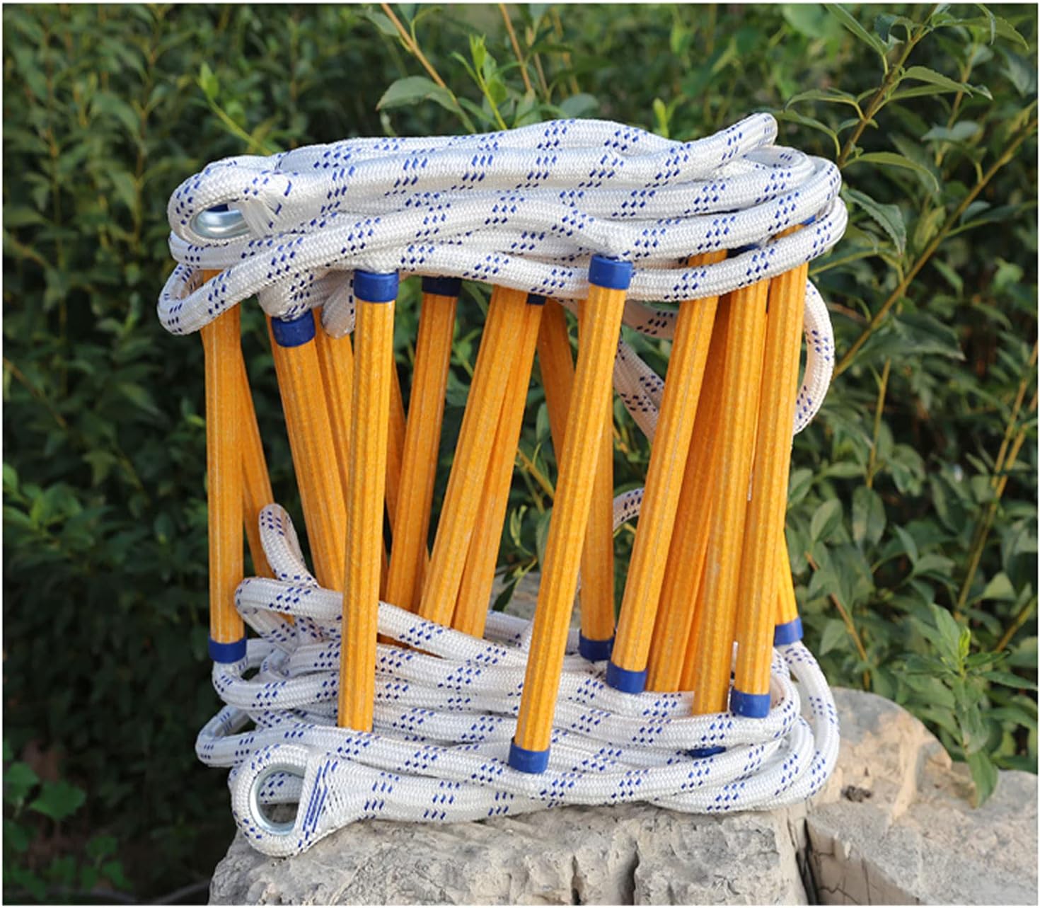 2-6 Story Escape Ladder with 2 Hooks Emergency Fire Rope Ladder ...