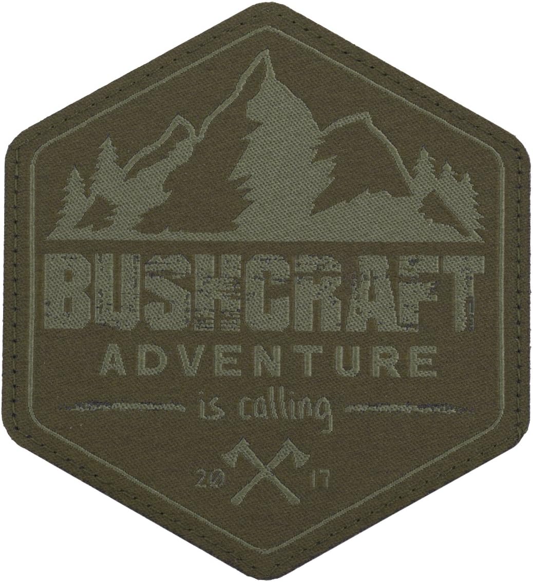 Bushcraft 2017 Fabric Sew-On Patch Badge Olive