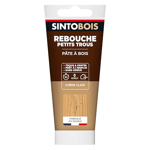 SINTO - Rebouche Petits Trous - Pâte à Bois Sans