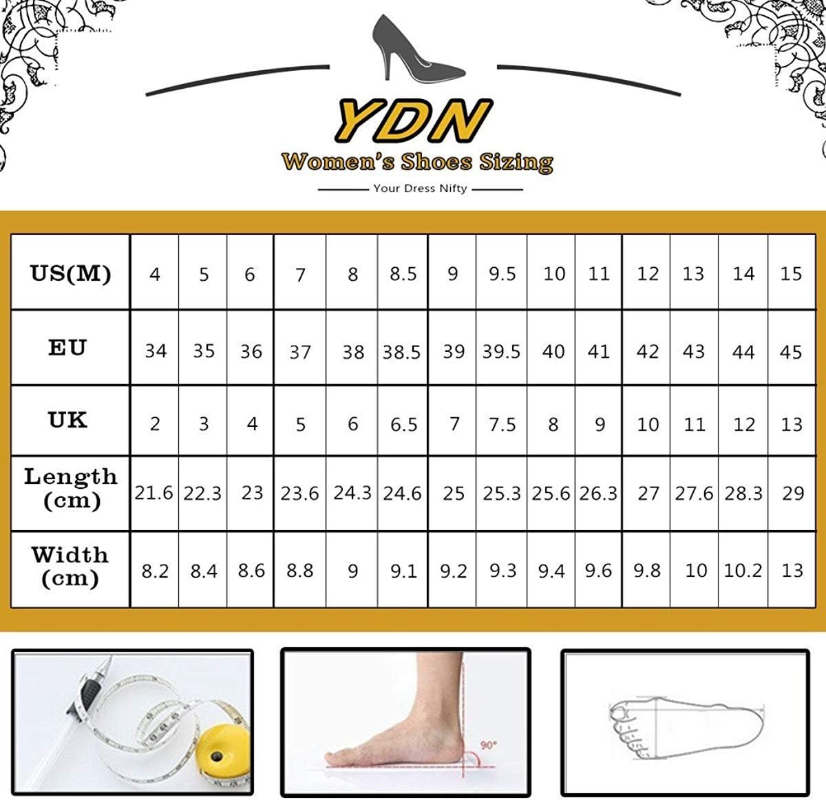 YDN Women Elegance Low Kitten Heel Pumps Pointy Toe Slip On Patent Buckle Basic Office Dressy Shoe Size 4-15 US
