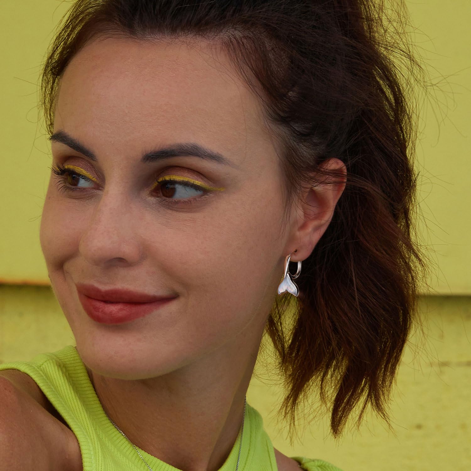 S925 Sterling Silver Mały uroczy chrząstki Tender Shoot Spersonalizowany kolczyk do piercingu
