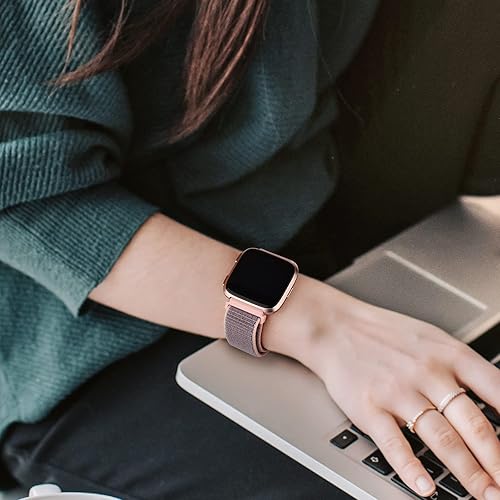 Miniatura 6 de Paquete de 4 correas de nailon para Fitbit Versa 2, Fitbit Versa, Versa Lite, Versa SE, para mujeres y hombres, correas de repuesto deportivas