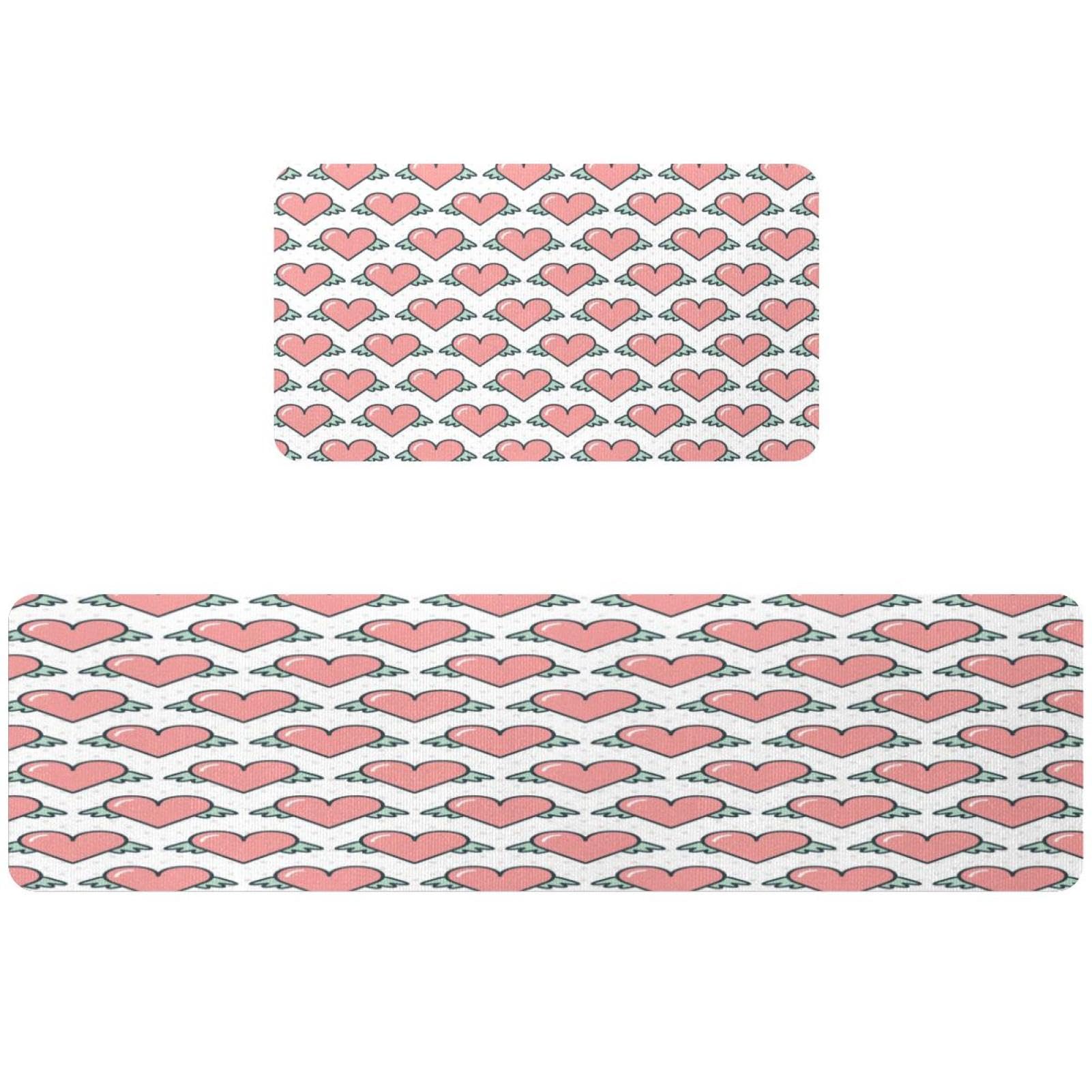 Evite resbalones con las alfombrillas de cocina VAPOKF absorbentes lavables con ángel del amor