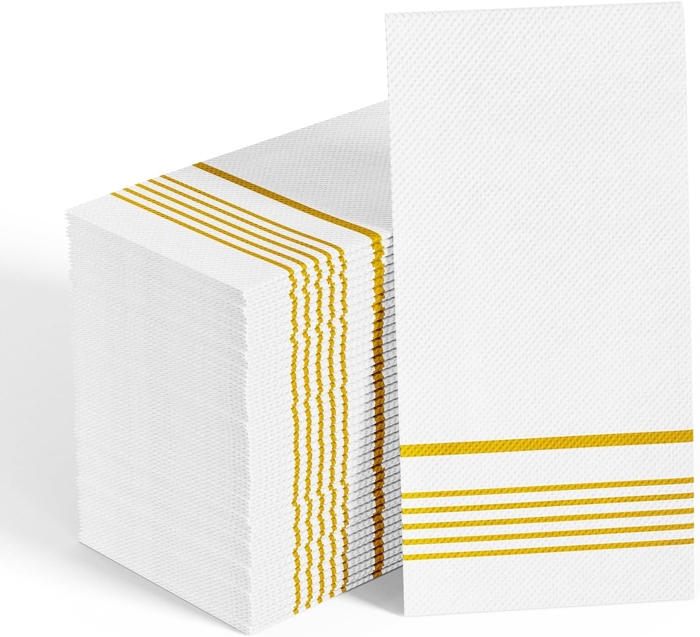 200 Pack Paper Dinner Napkins, Absorbent Paper Napkins, Premium Quality Guest Towels, 2-Ply Disposable Hand Towels for Thanksgiving, Kitchen, Events, Parties or Events Gold-200