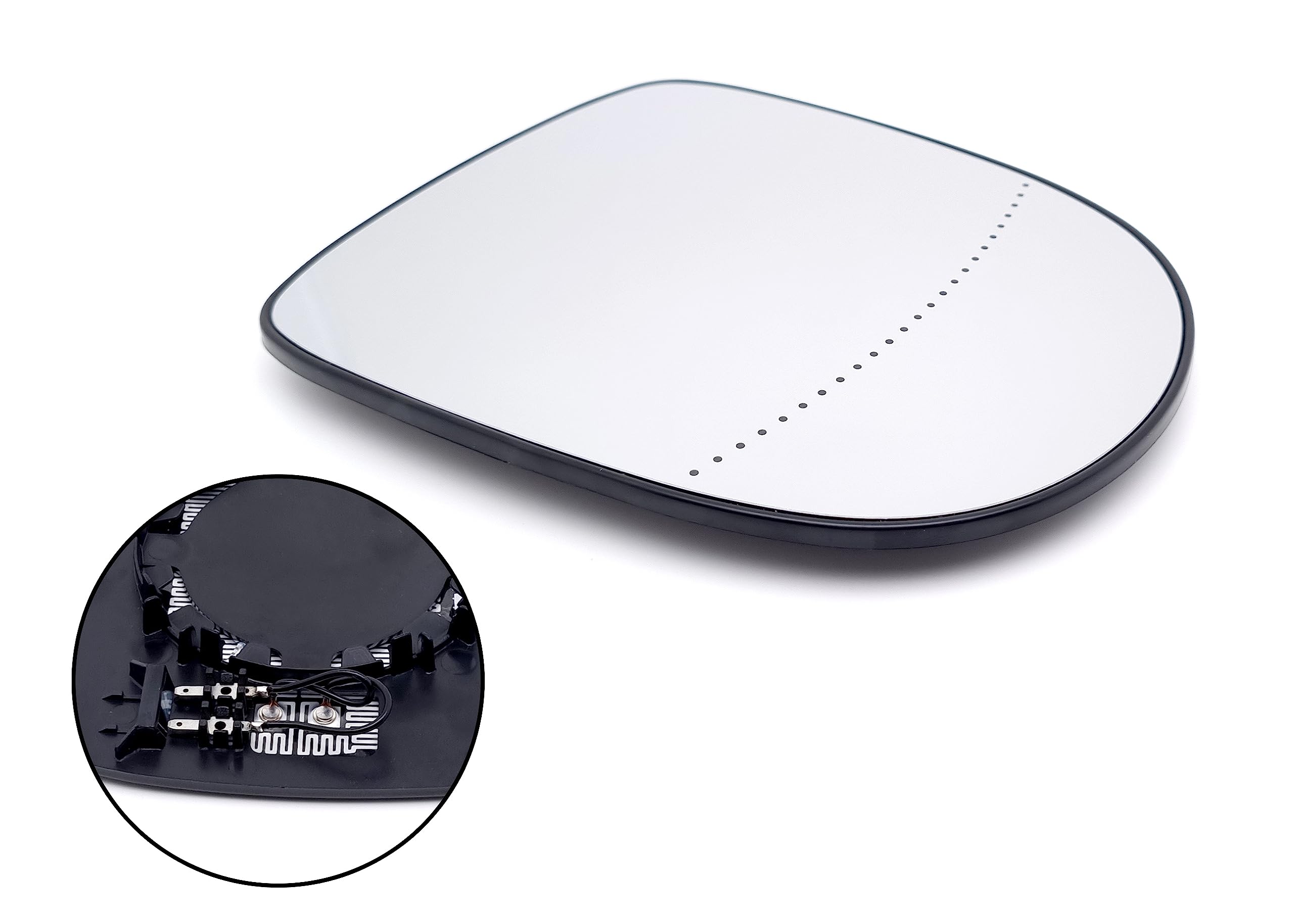 TTCR-II Compatible Avec Verre Rétroviseur Renault Clio IV/Captur/Zoe 2012-2020, Côté Conducteur Verre Miroir Chauffant Remplacer Nissan Micra 2017-2021, Miroir Rétroviseur Renault Rechange-Gauche