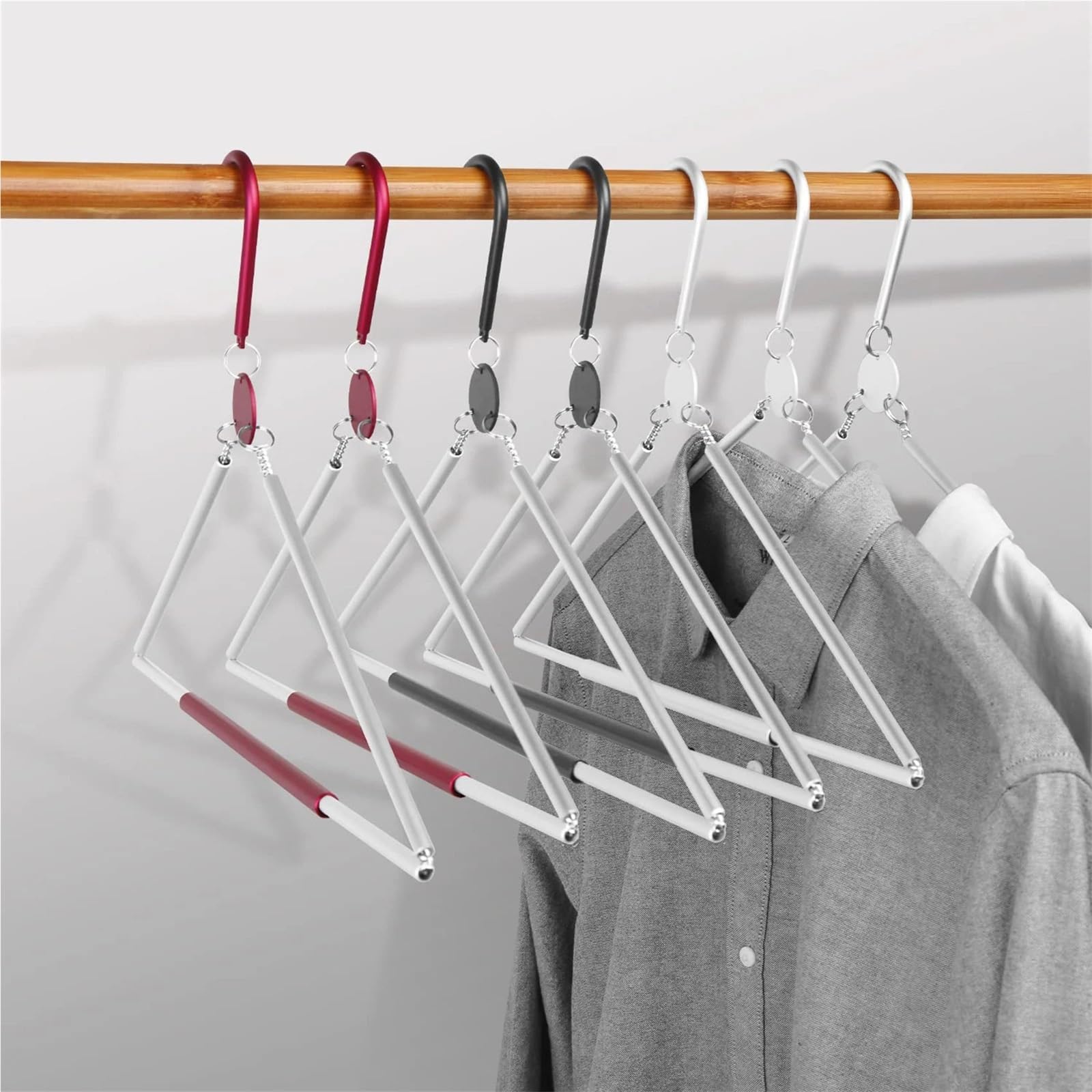 3er-Pack Reise-Kleiderbügel, tragbar, faltbar, einfacher Outdoor-Wäscheständer, Kleidung für Tagesdecken, Tischdecken, Bettwäsche(Black)