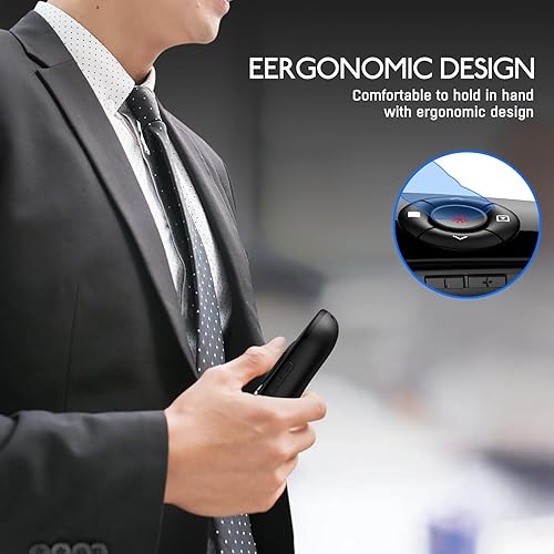 Miniatura 4 de Clicker de presentación USB tipo C 2 en 1, con control de volumen, para presentaciones de computadora y portátiles