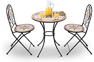 Alpine Corporation 3-Piece Mosaic Bistro Set