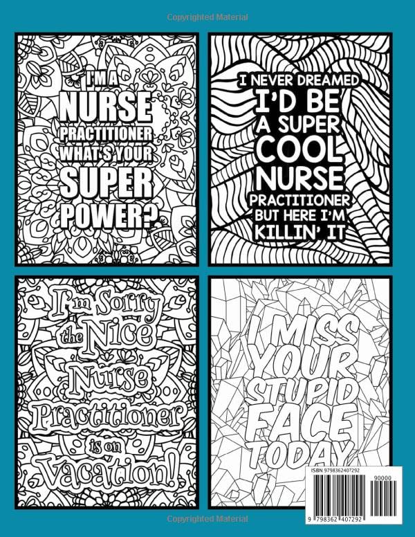 Nurse Practitioner Swear Word Coloring Book: A Funny Nurse Practitioner Gift for Women & Men - Image 2