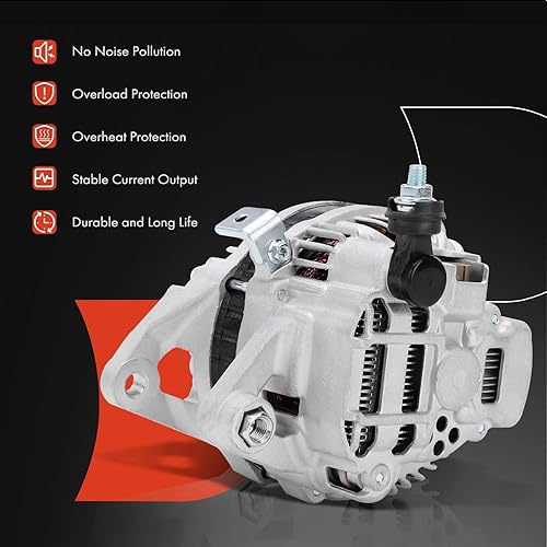 Miniatura 6 de A-Premium Alternador compatible con Mazda 2 2011 2012 2013 2014 L4 1.5L, 12V 90A polea de 6 ranuras en el sentido de las agujas del reloj, reemplazo
