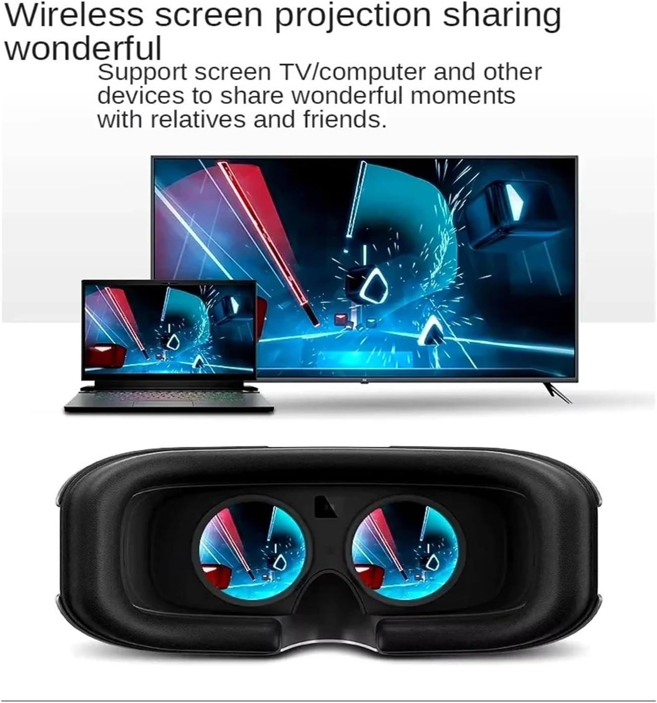 All-in-One Virtual Reality Glasses Premium VR Streaming Game 3D Headset True 4K HD Display 3D Surround Sound