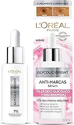 L'Oréal Paris Glycolic Bright Sérum Facial Anti-Marcas, com Ácido Glicólico e Niacinamida, Reduz Marcas de Acne e Idade, Uniformiza o Tom e a Textura da Pele, 30ml