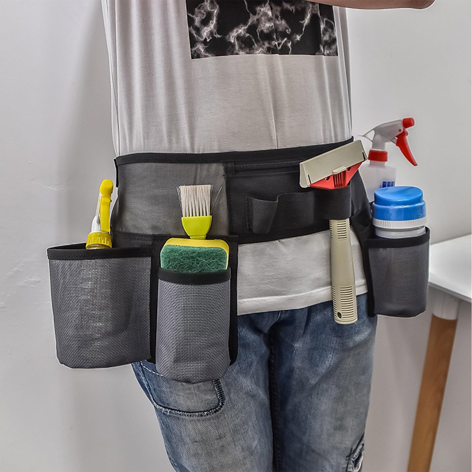 Cintura Porta Attrezzi Da Giardinaggio - Archiviazione Regolabile Multi-Tasca,Grembiule Da Lavoro Con Tasca Per Attrezzi E Cintura,Per Lavoro Costruzione Giardinaggio Pulizie Giardino Hotel