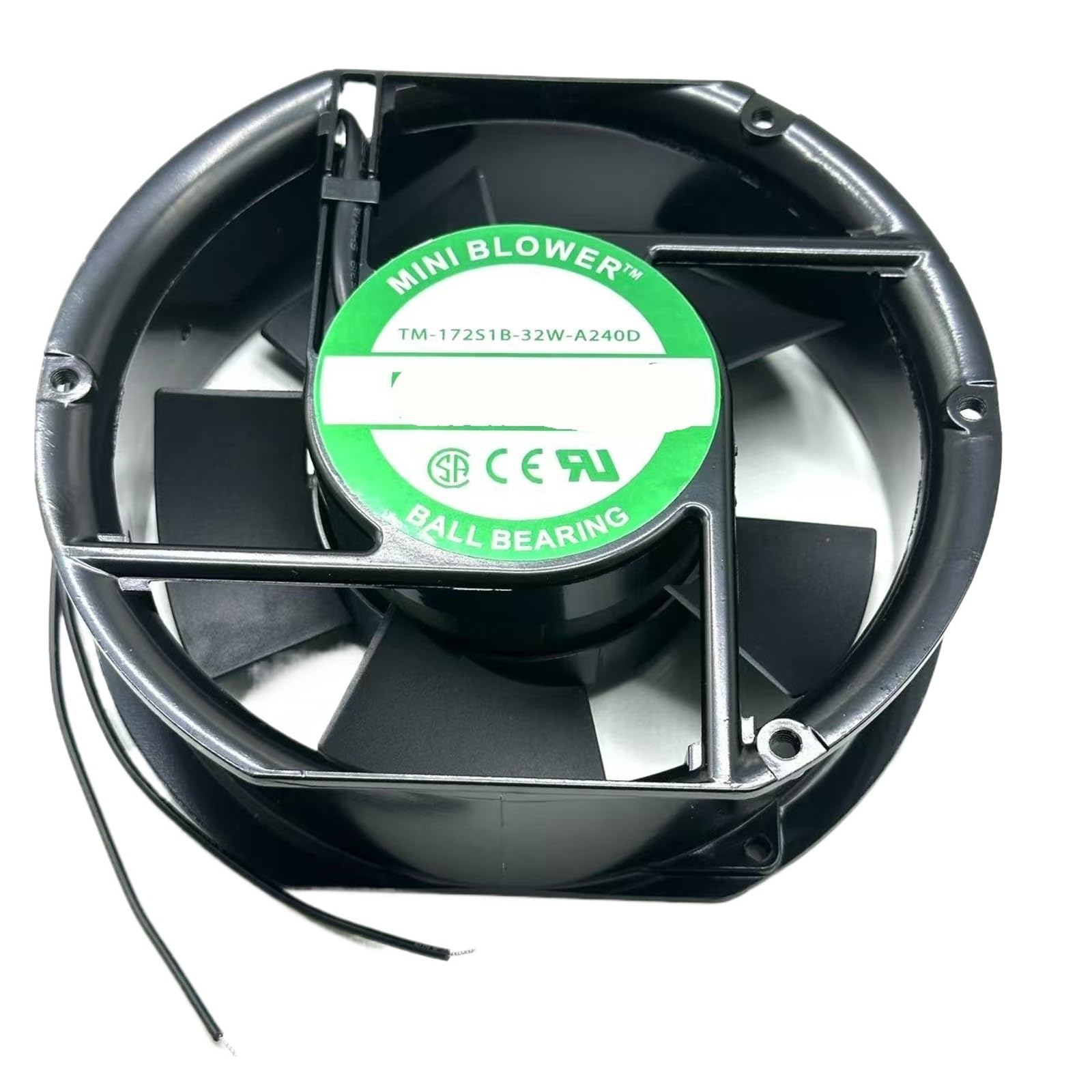 YUSKICCNE TM-172S1B-32W-A240D AC 220/240W 172x172x51mm 2-Wire Server Cooling Fan