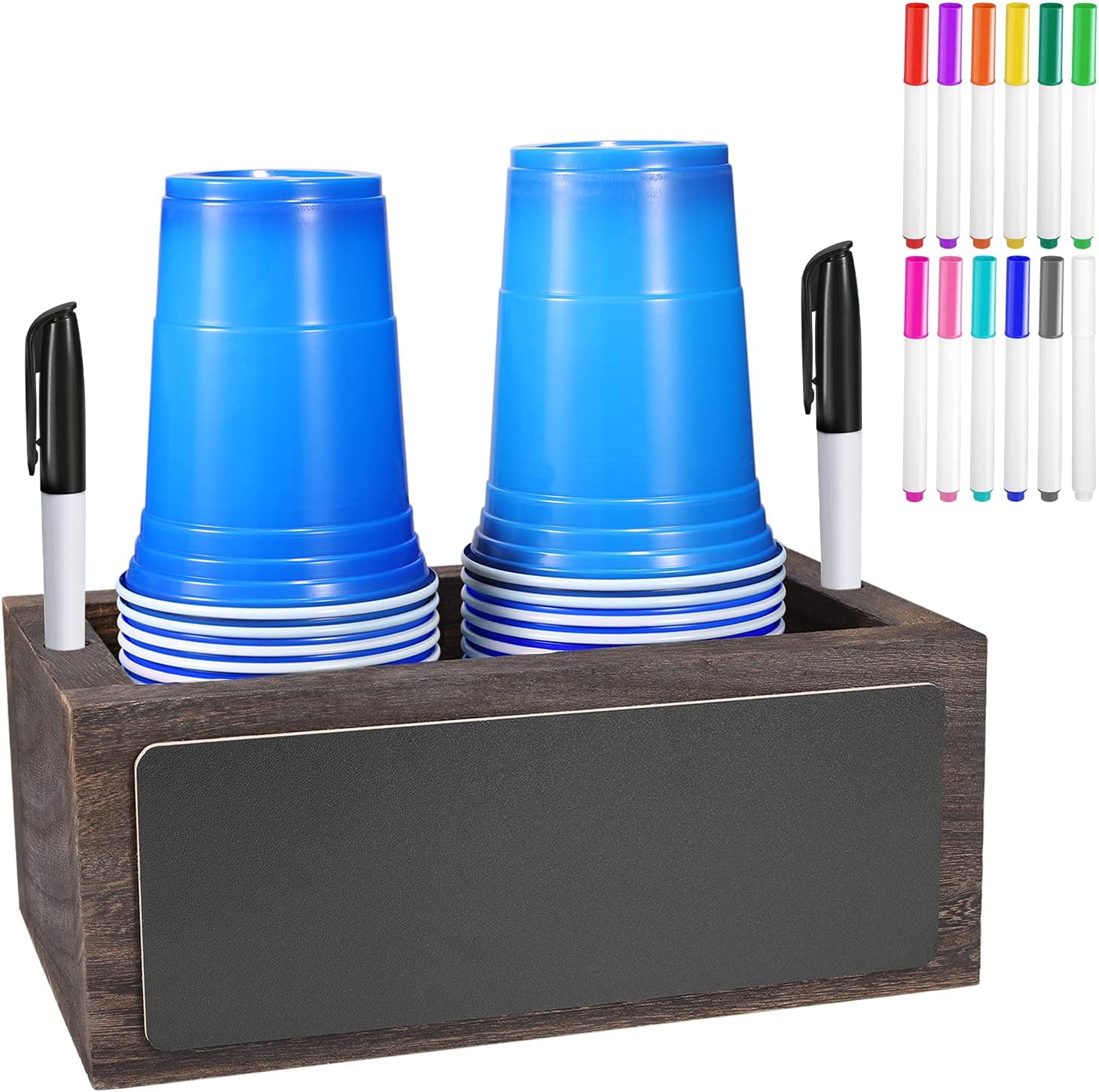 KaqiNova Double Solo Disposable Cup Holder with Marker Slot