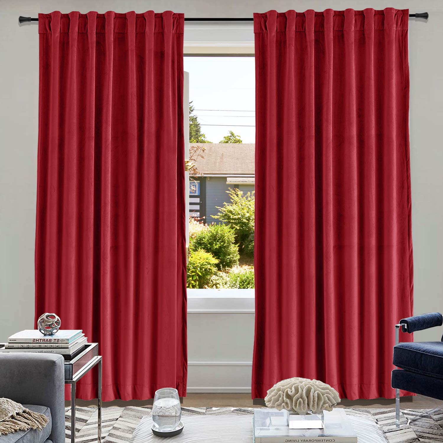 Raspberry Velvet Curtains Curtains & Drapes