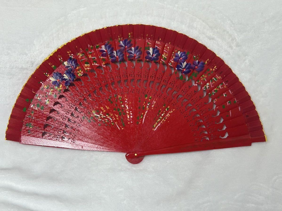 Amazon.co.jp: アバニコ フラメンコ 扇子 両面 ペイント 透かし