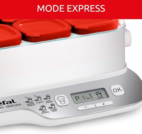 Tefal - Multi Delices Express yogurtiera 6 vasi formato compatto - Rosso - 7