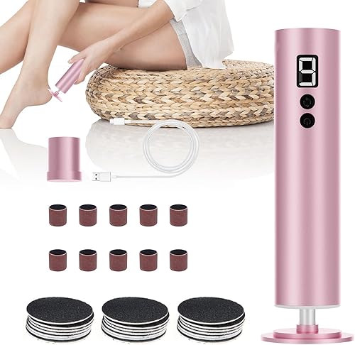 Herramienta eléctrica profesional para lima de pies, trituradora giratoria para quitar callos, batería recargable de 1200 mAh, uso continuo de 1