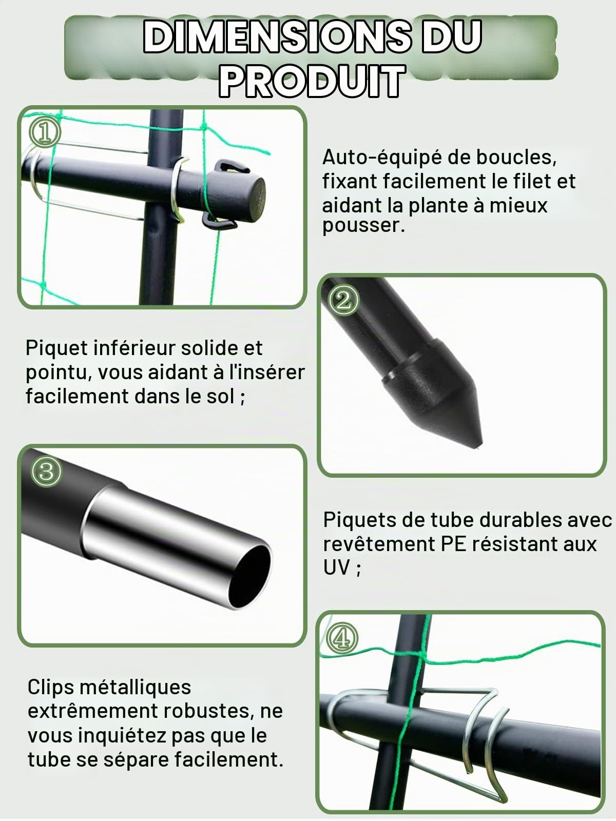 Kalolary 7 Pieds Treillis d'arc de Jardin pour Plantes Grimpantes