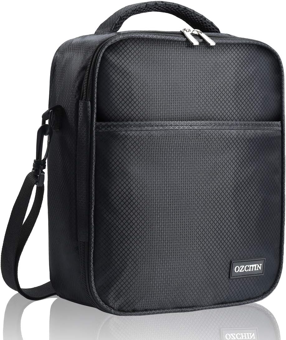 OZCHIN Insulated Lunch Bag for Men Lunch Box for Men Soft Reusable Cooler Bag for Office Work Best Gifts for Men (Black)