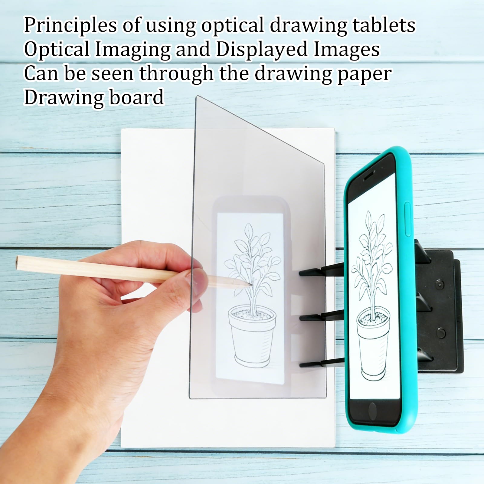 Proiettore da disegno, Tavolo da disegno A4 E proiettore cellulare, Tavolo da disegno ottico per bambini