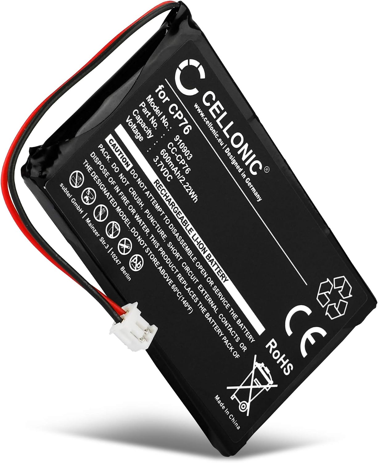 CELLONIC, batería Compatible con Grundig Calios 1, Calios A1, Calios H1 (600mAh, 3.7V) Batería