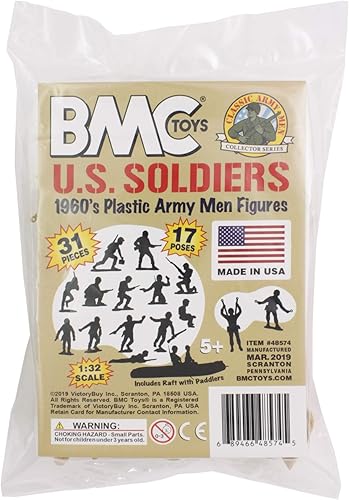 Miniatura 5 de BMC Marx Plastic Army Men US Soldiers - Figuras de 31 piezas de la Segunda Guerra Mundial - Fabricado en Estados Unidos