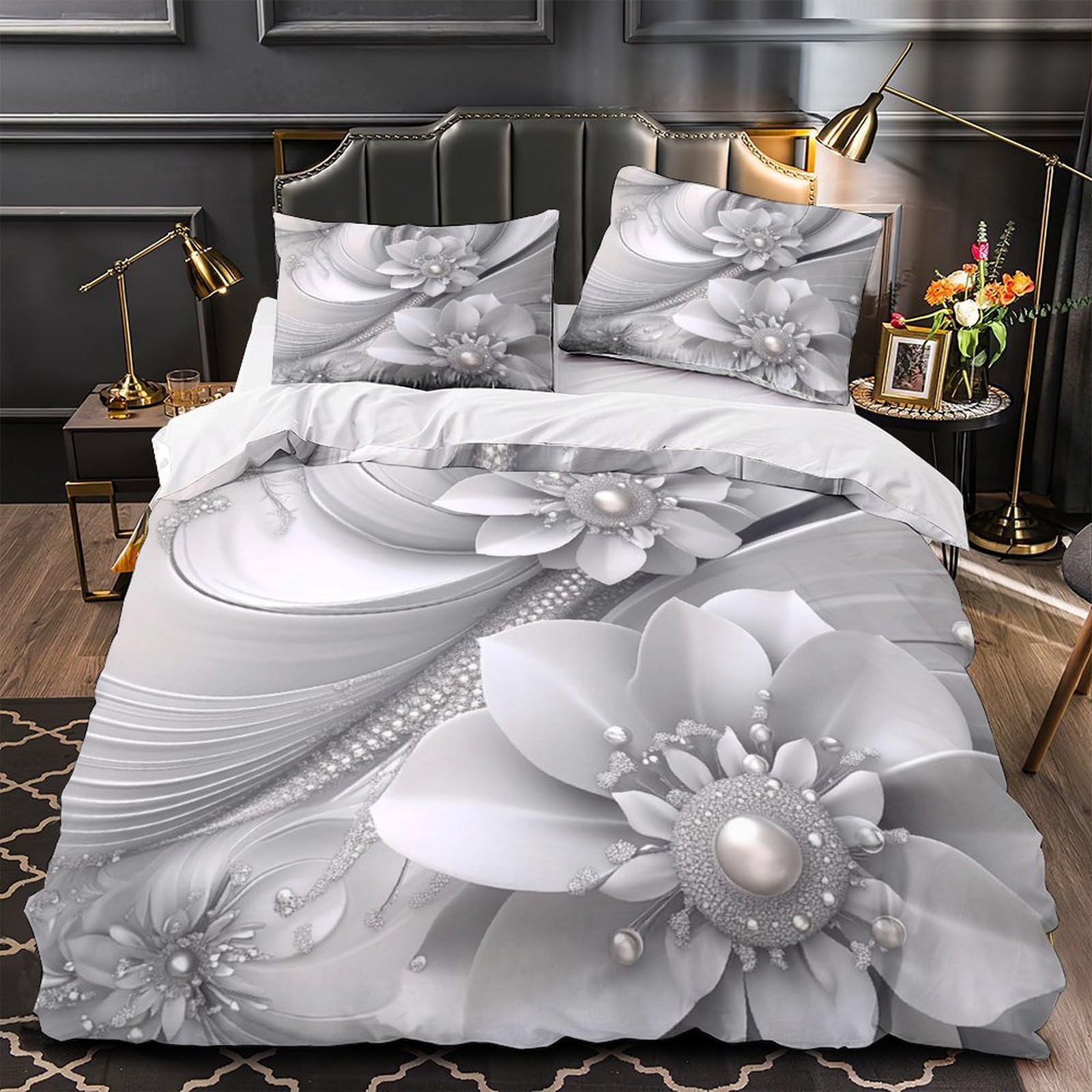 Drap de couette anti-tache et anti-décoloration en microfibre 3D