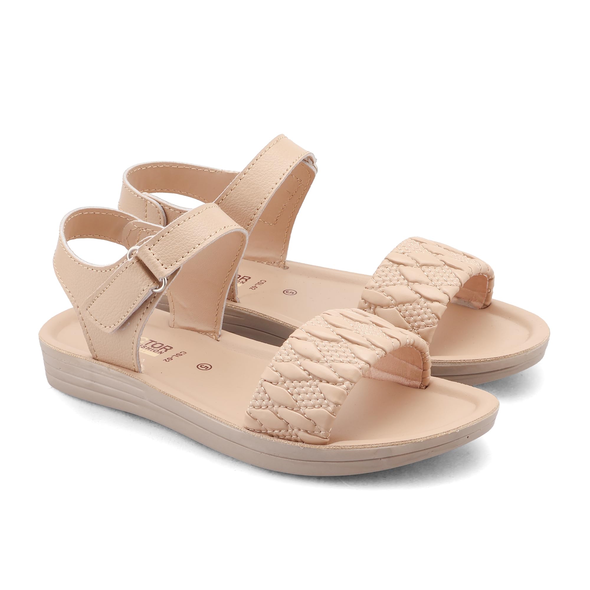 asian CSL-02 Women’s Stylish Lightweight Sandals | Soft Cushioned Comfort, Velcro Fit, Fashionable Design for Office, Casual Outings & Daily Use-picture-41