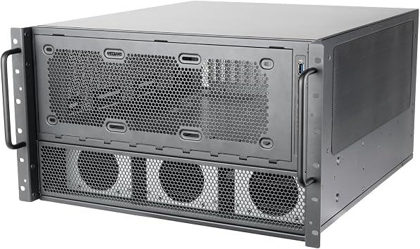 SilverStone Technology RM600 6U Rack Mount Enclosure with Dual Power Supply Compatibility and Support for THREE 360mm Heatsinks SST-RM600