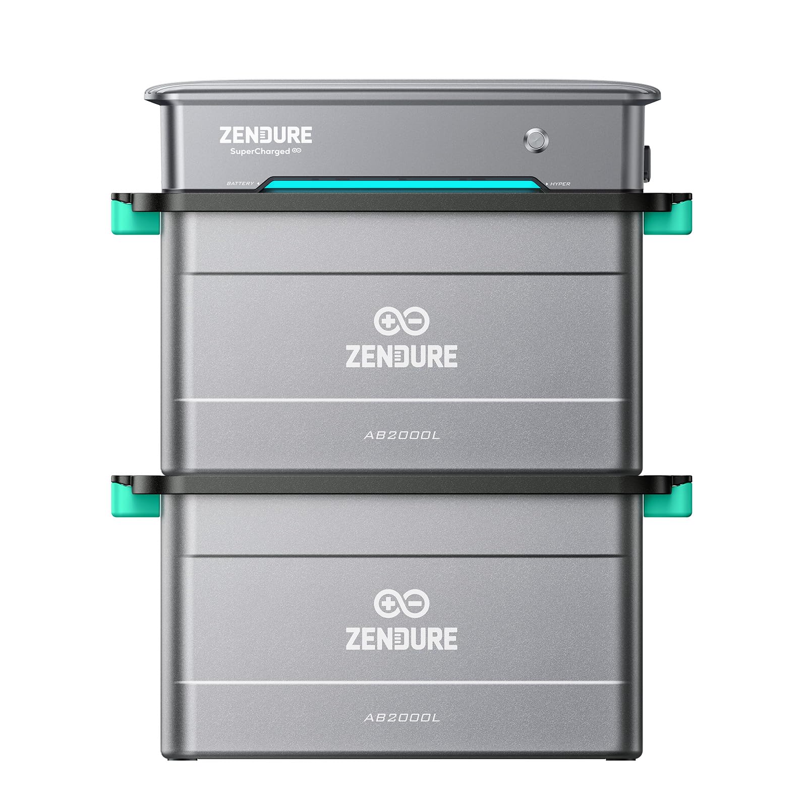 Zendure SolarFlow Balkonkraftwerk mit Speicher, Hyper 2000 mit 1800W Solar Eingang, 1200W AC-Laden, 1200W Ausgang, Eingebaute Mikrowechselrichter, TOU, 2X AB2000L 3840Wh LiFePO4